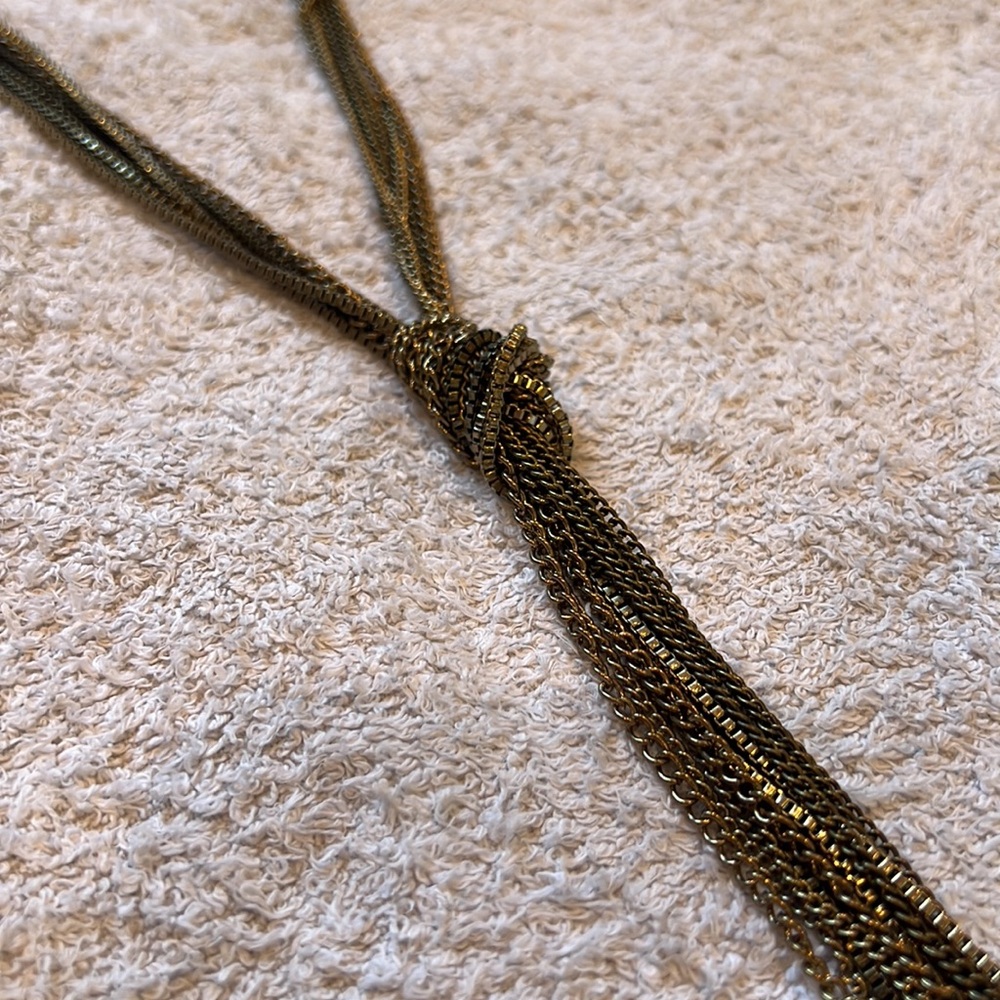 Elegant Silver and gold mixed metal rockstar Chain Necklace